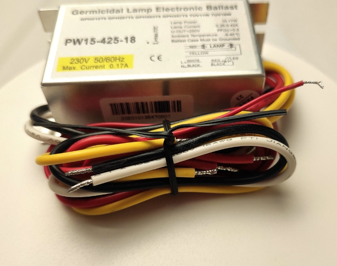 T5 0을 위한 24V DC 전자적 UVC 램프 밸러스트 살균기 18w 4 핀