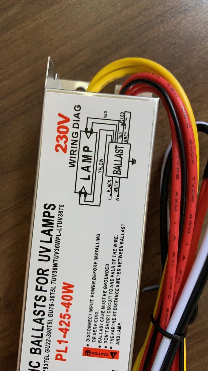 살균 1을 위한 230V 40W 자외선 램프 전자식 안정기
